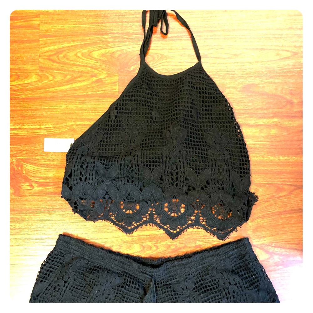 Top and bottom lace set